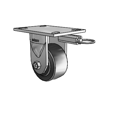 6 Series Kingpinless Casters Top Plate Rigid Caster with 4 x 2 Commander HD Wheel