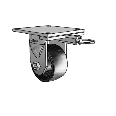 6 Series Kingpinless Casters Top Plate Rigid Caster with 4 x 2 Polyolefin Wheel