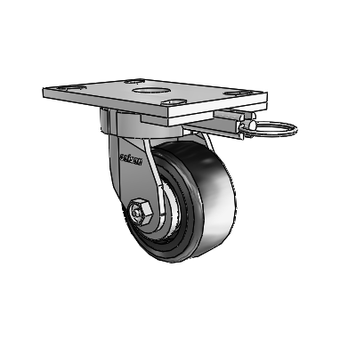 6 Series Kingpinless Casters Top Plate Swivel Caster with 4 x 2 Trans-forma LT (Flat) Wheel