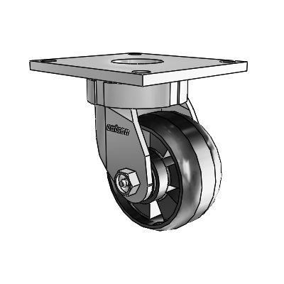 6 Series Kingpinless Casters Top Plate Swivel Caster with 4 x 2 Maxim Wheel
