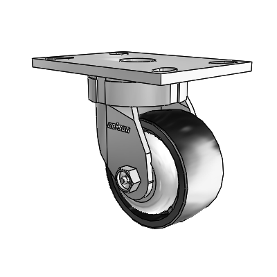 6 Series Kingpinless Casters Top Plate Swivel Caster with 4 x 2 Polyolefin Wheel