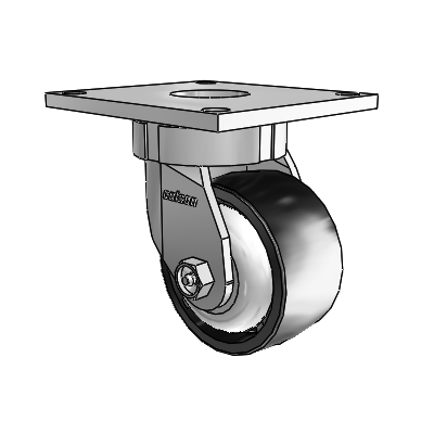 6 Series Kingpinless Casters Top Plate Swivel Caster with 4 x 2 Polyolefin Wheel