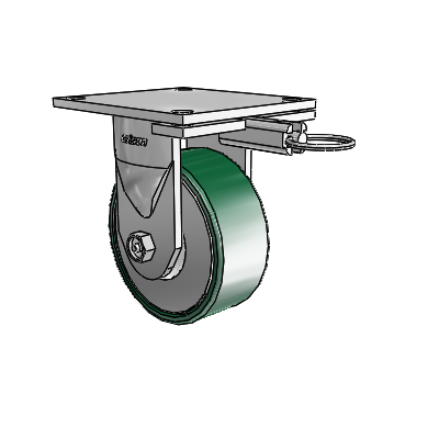 6 Series Kingpinless Casters Top Plate Rigid Caster with 5 x 2 Forged Steel Wheel