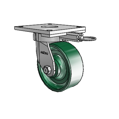 6 Series Kingpinless Casters Top Plate Swivel Caster with 5 x 2 Forged Steel Wheel