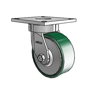 6 Series Kingpinless Casters Top Plate Swivel Caster with 5 x 2 Forged Steel Wheel