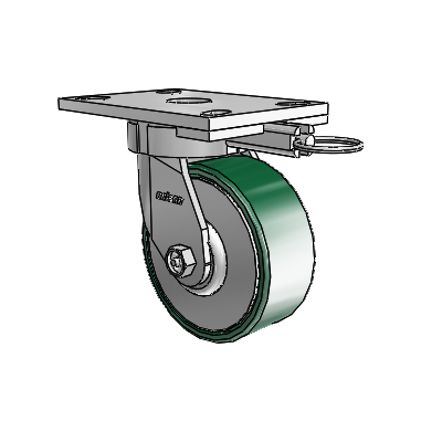 6 Series Kingpinless Casters Top Plate Swivel Caster with 5 x 2 Forged Steel Wheel