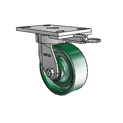 6 Series Kingpinless Casters Top Plate Swivel Caster with 5 x 2 Forged Steel Wheel