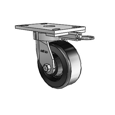6 Series Kingpinless Casters Top Plate Swivel Caster with 5 x 2 Phenolic Wheel