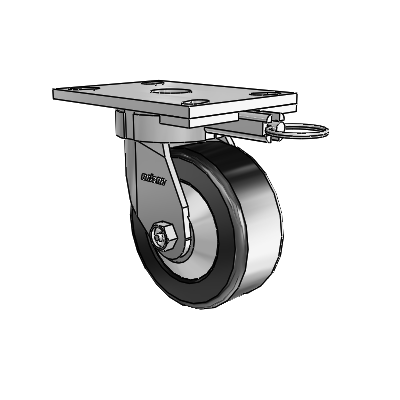 6 Series Kingpinless Casters Top Plate Swivel Caster with 5 x 2 Phenolic Wheel