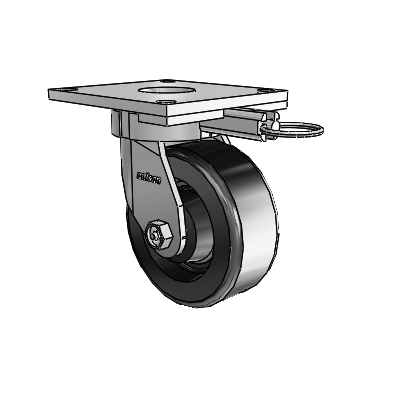 6 Series Kingpinless Casters Top Plate Swivel Caster with 5 x 2 Phenolic Wheel