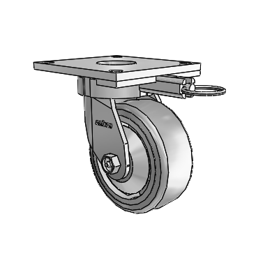 6 Series Kingpinless Casters Top Plate Swivel Caster with 5 x 2 Trans-forma (Flat) Wheel