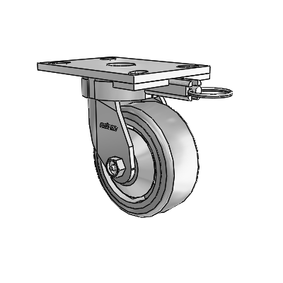 6 Series Kingpinless Casters Top Plate Swivel Caster with 5 x 2 Trans-forma HD (Flat) Wheel