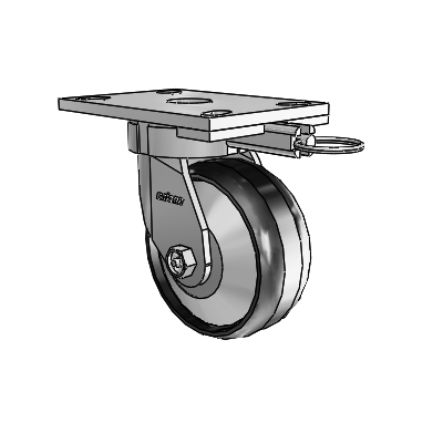 6 Series Kingpinless Casters Top Plate Swivel Caster with 5 x 2 Maxim Wheel