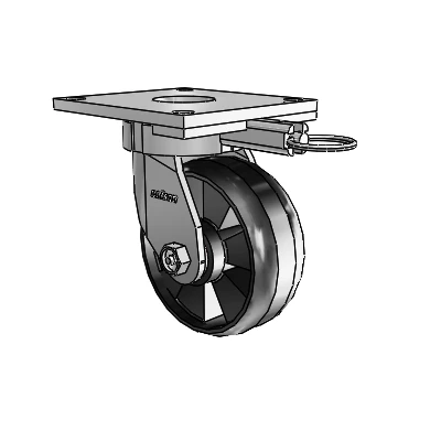 6 Series Kingpinless Casters Top Plate Swivel Caster with 5 x 2 Maxim Wheel