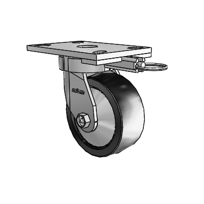 6 Series Kingpinless Casters Top Plate Swivel Caster with 5 x 2 Polyolefin Wheel