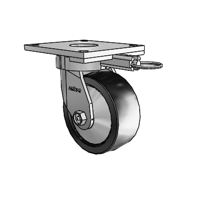 6 Series Kingpinless Casters Top Plate Swivel Caster with 5 x 2 Polyolefin Wheel