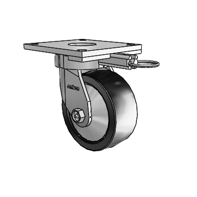 6 Series Kingpinless Casters Top Plate Swivel Caster with 5 x 2 Polyolefin Wheel