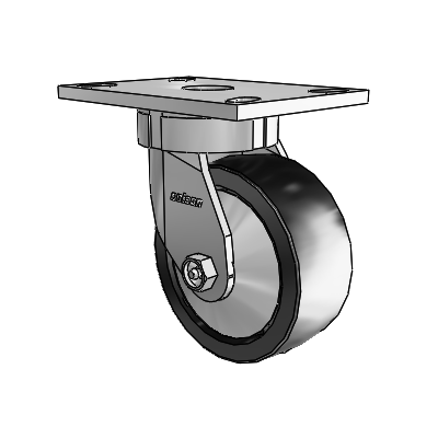 6 Series Kingpinless Casters Top Plate Swivel Caster with 5 x 2 Polyolefin Wheel