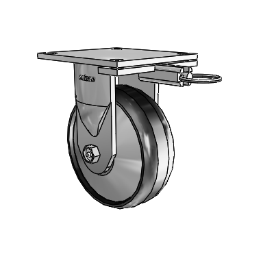 6 Series Kingpinless Casters Top Plate Rigid Caster with 6 x 2 Maxim Wheel