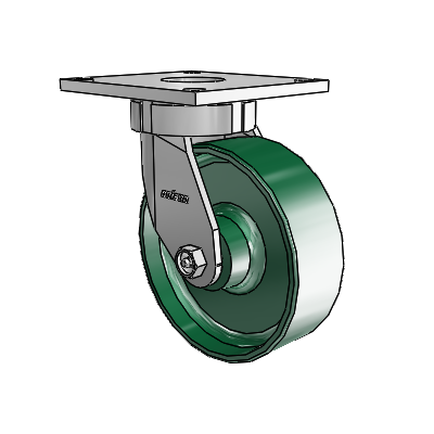 6 Series Kingpinless Casters Top Plate Swivel Caster with 6 x 2 Forged Steel Wheel