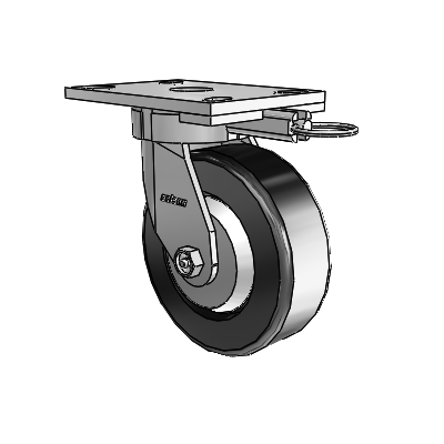 6 Series Kingpinless Casters Top Plate Swivel Caster with 6 x 2 Phenolic Wheel