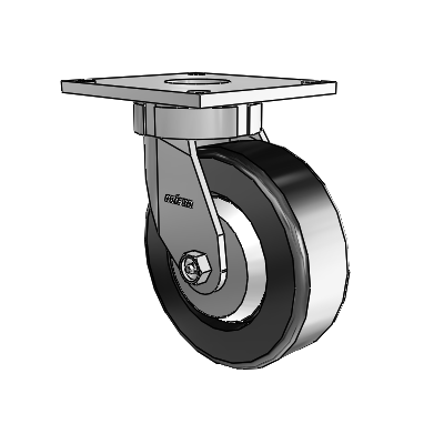 6 Series Kingpinless Casters Top Plate Swivel Caster with 6 x 2 Phenolic Wheel