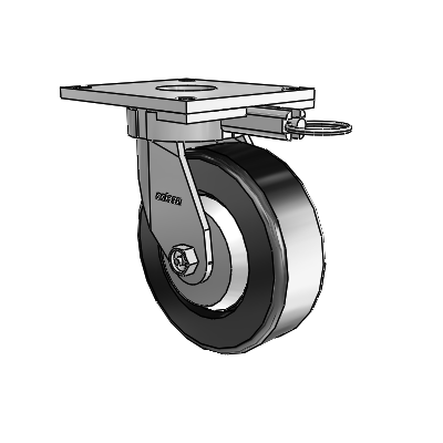 6 Series Kingpinless Casters Top Plate Swivel Caster with 6 x 2 Phenolic Wheel