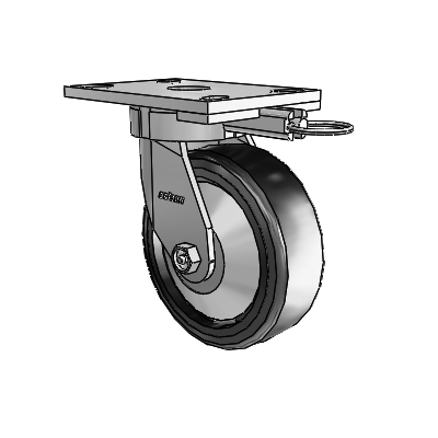 6 Series Kingpinless Casters Top Plate Swivel Caster with 6 x 2 Trans-forma LT (Flat) Wheel