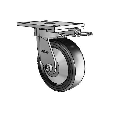 6 Series Kingpinless Casters Top Plate Swivel Caster with 6 x 2 Trans-forma LT (Flat) Wheel