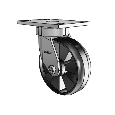 6 Series Kingpinless Casters Top Plate Swivel Caster with 6 x 2 Maxim Wheel