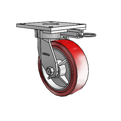 6 Series Kingpinless Casters Top Plate Swivel Caster with 6 x 2 Polyurethane HI-TECH Wheel