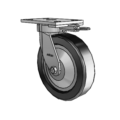 6 Series Kingpinless Casters Top Plate Swivel Caster with 8 x 2 Phenolic Wheel