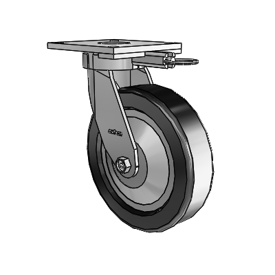 6 Series Kingpinless Casters Top Plate Swivel Caster with 8 x 2 Phenolic Wheel
