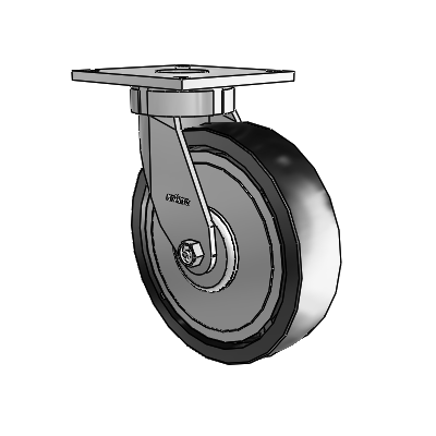 6 Series Kingpinless Casters Top Plate Swivel Caster with 8 x 2 Polyolefin Wheel