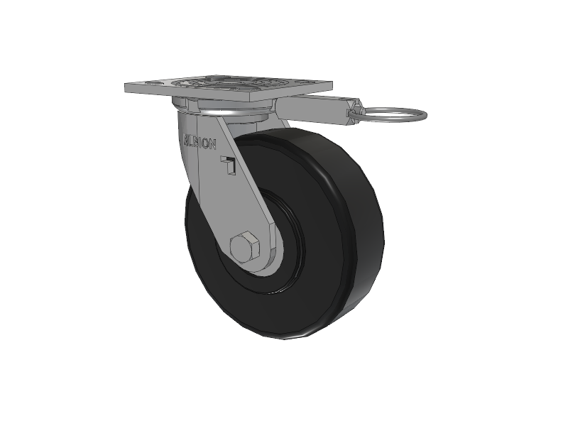 16 Series Top Plate Swivel Caster with 6 x 2 Black Polymer NX - Trionix High Impact Polymer Wheel
