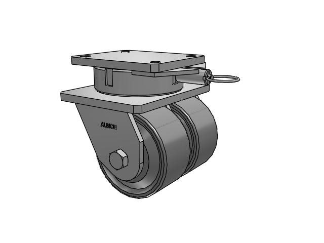 615 Series Top Plate Swivel Caster with 6 x 3 Clear coat enamel FS - Drop-Forged Steel Wheel