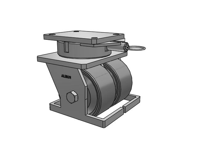 615 Series Top Plate Swivel Caster with 6 x 3 Clear coat enamel FS - Drop-Forged Steel Wheel