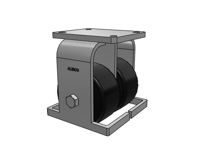 615 Series Top Plate Rigid Caster with 6 x 3 Black NX - Trionix High Impact Polymer Wheel