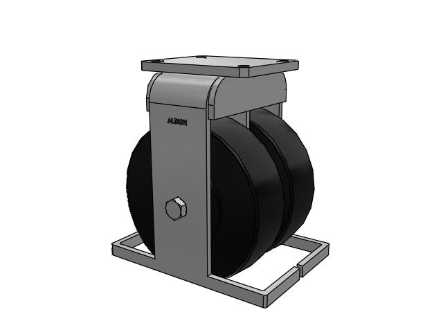 615 Series Top Plate Rigid Caster with 10 x 3 Black NX - Trionix High Impact Polymer Wheel