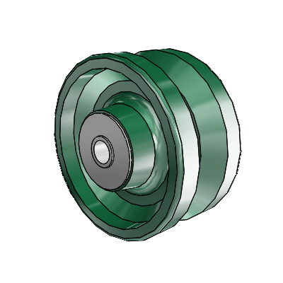 V-Groove Forged Steel 6 x 3 Wheel with Roller Bearing