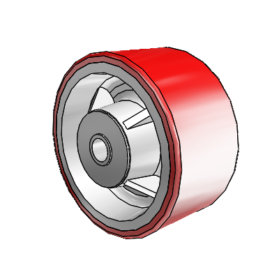 Moldon Polyurethane (Cast Iron Core) 6 x 3 Wheel with Delrin Bearing