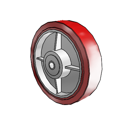 Polyurethane Hi-Tech HI-TECH Polyurethane Polyolefin 10 x 2.5 Wheel with Roller Bearing