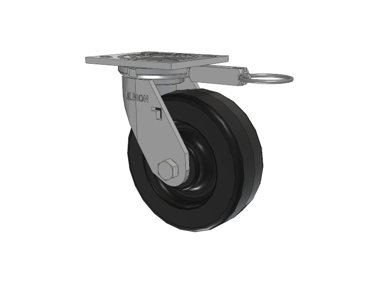 16 Series Top Plate Swivel Caster with 6 x 2 Black Phenolic Resin