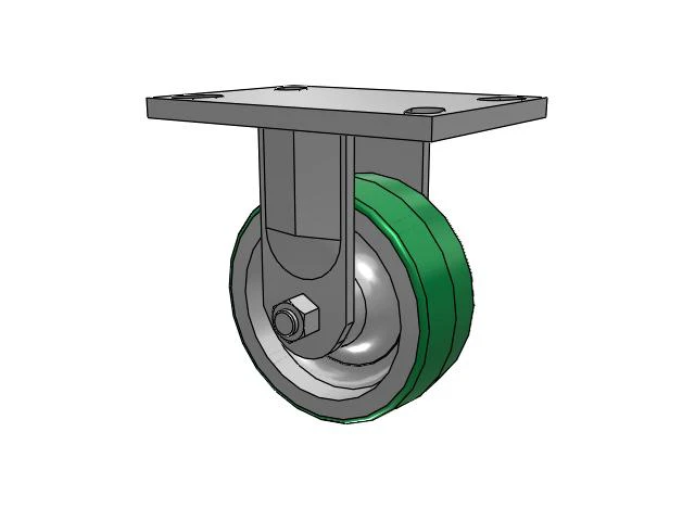 72 Series Top Plate Rigid Caster with 5 x 2 PD - Polyurethane (Aluminum Core) Wheel