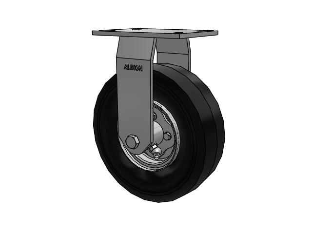 72 Series Pneumatic Casters Top Plate Rigid Caster with 9 x 2.8 Black Pneumatic Wheel