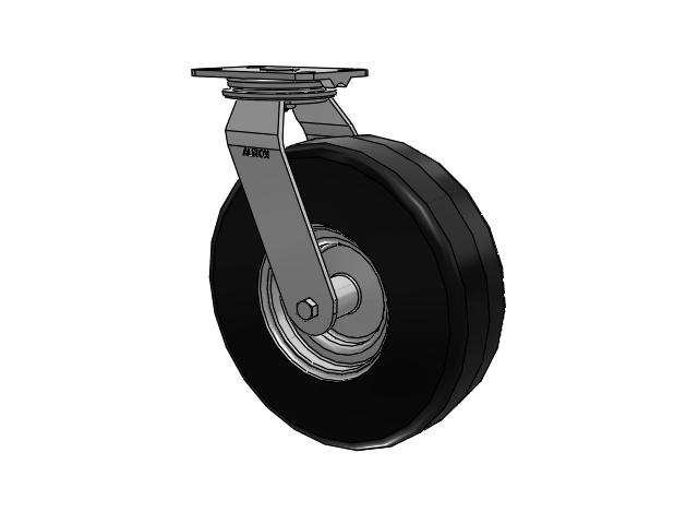 72 Series Pneumatic Casters Top Plate Swivel Caster with 13 x 4.1 Black Pneumatic Wheel