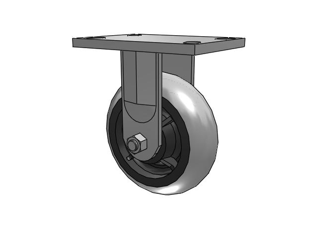 72 Series Top Plate Rigid Caster with 6 x 2 XP - X-treme Plus Solid Polyurethane Wheel