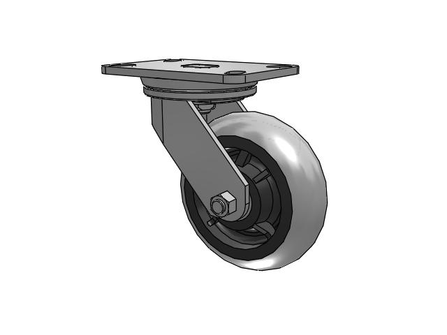 72 Series Top Plate Swivel Caster with 6 x 2 XP - X-treme Plus Solid Polyurethane Wheel