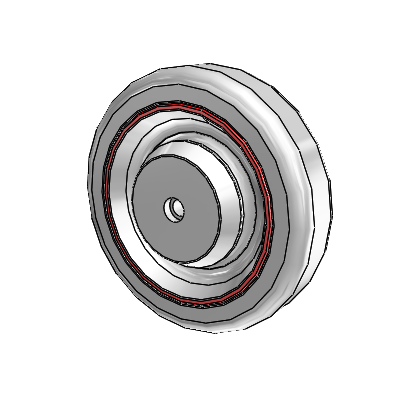KasterKat Caster with 5 x 1.25 Grey/Grey Wheel