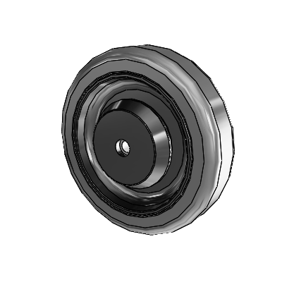 PolyKat Caster with 5 x 1.25 Dark Grey/Black Wheel